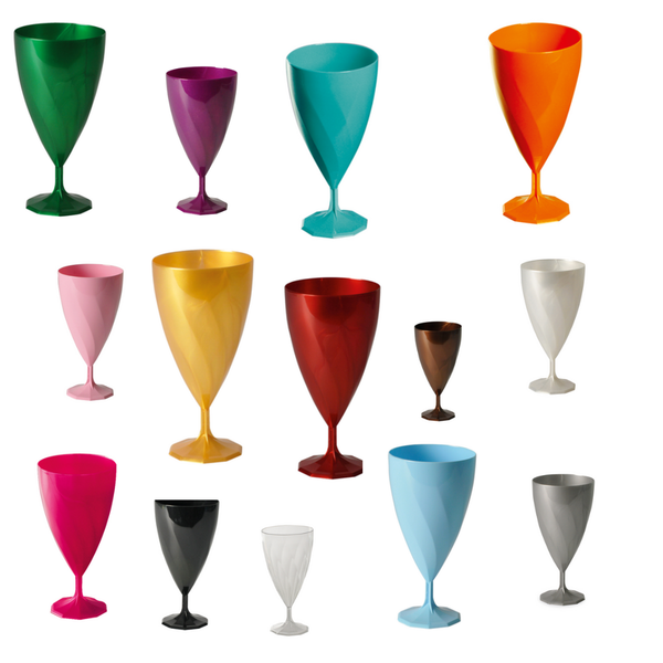 Verre à vin Réutilisable 15 cl - 15 Couleurs - Fabrication Française Carton de 168