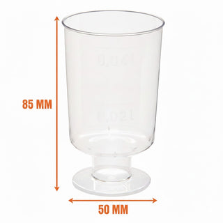 Verre / verrine injecté 10 cl ø 5x8.5 cm transparent cristal plastique ps - carton de 600