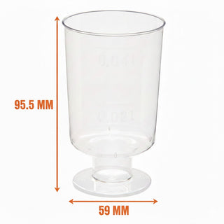 Verre / verrine injecté 17 cl ø 5.9x9.6 cm transparent cristal plastique ps - carton de 240