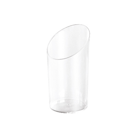 Verrine Cylindre Biseauté 6,5 cl - Ø4 x H5,8/8,2 cm - Mise en Bouche Traiteur - Carton 324