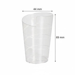 Verrine ronde spirale transparente 7 cl - 4.4  Ø  x 6.9 cm - Mise en Bouche Traiteur - carton de 300 unités