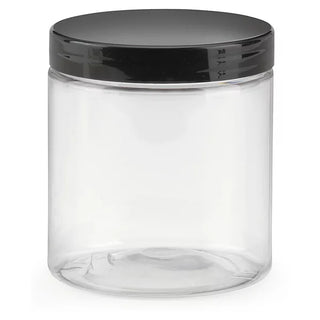 Bocal plastique à couvercle PET 180 ml Ø 69 mm H 61 mm + couvercle réutilisable - carton de 378