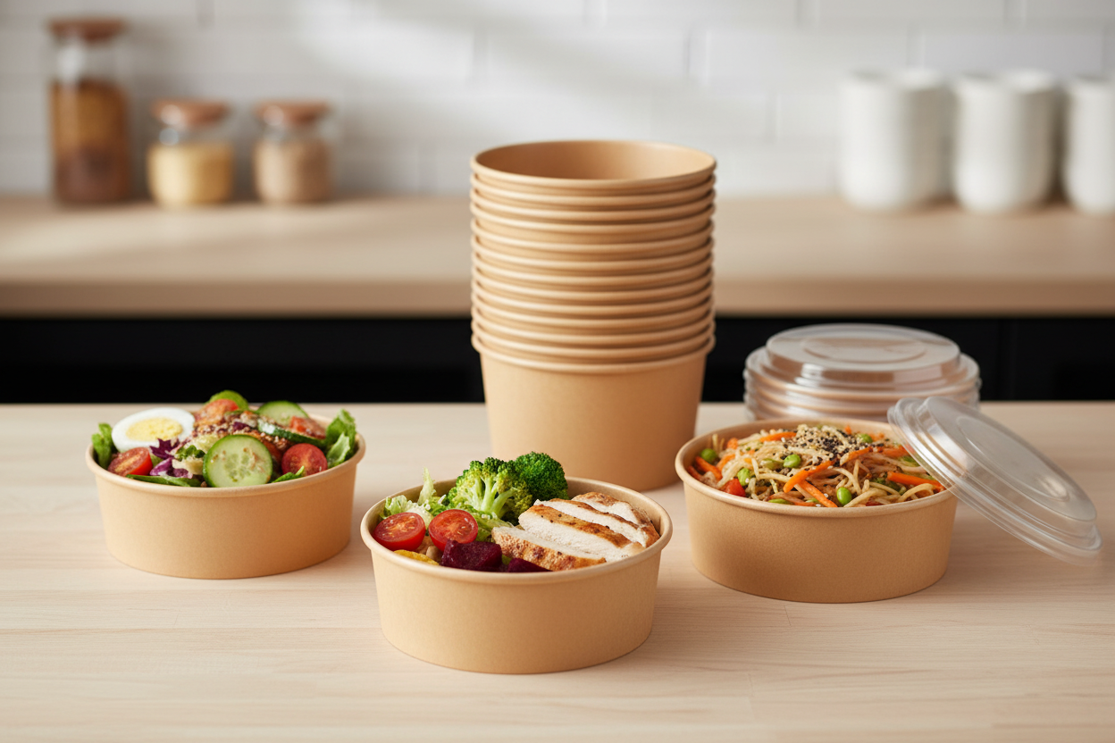 Bols salade kraft en situation