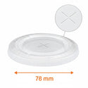 Couvercle plat croisillon pour gobelet shaker ø 78 cvcr300 - carton de 1250 unités
