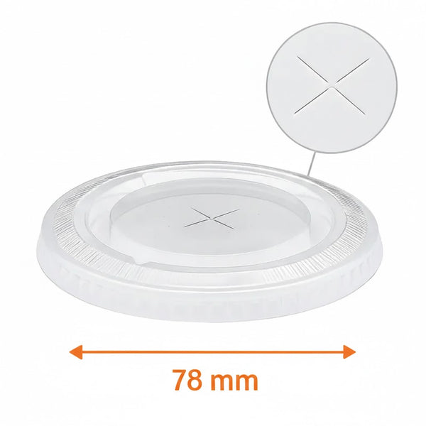 Couvercle plat croisillon pour gobelet shaker ø 78 cvcr300 - carton de 1250 unités
