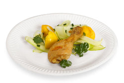 Grande assiette ronde carton blanc 28cm  anti gras