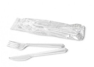 Set couvert 2/1 cristal réutilisable - Carton de 250