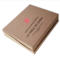 Plateau repas jetable 100% carton avec trois boites - vendu par 50