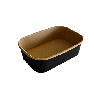 BOÎTE SALADIER NOIRE CARTON RECTANGULAIRE PLAT CHAUD ou FROID 800ml  - vendu par 300 (Copie)
