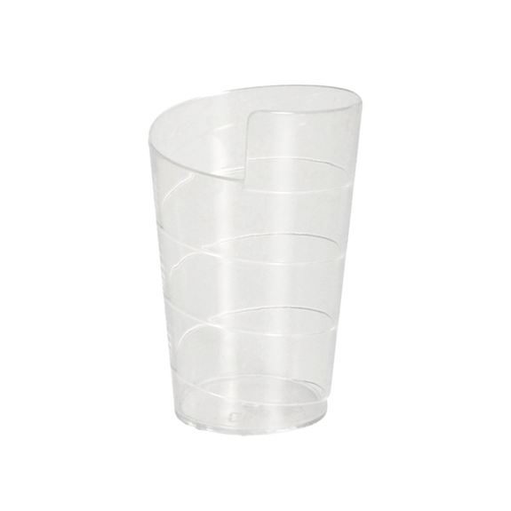Verrine ronde spirale transparente 7 cl - 4.4  Ø  x 6.9 cm - Mise en Bouche Traiteur - carton de 300 unités