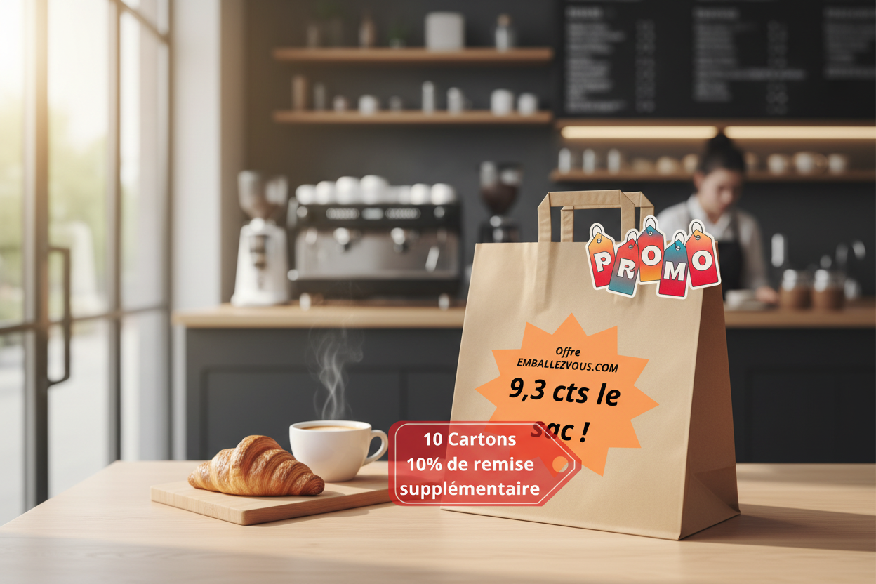 Sac papier vente à emporter