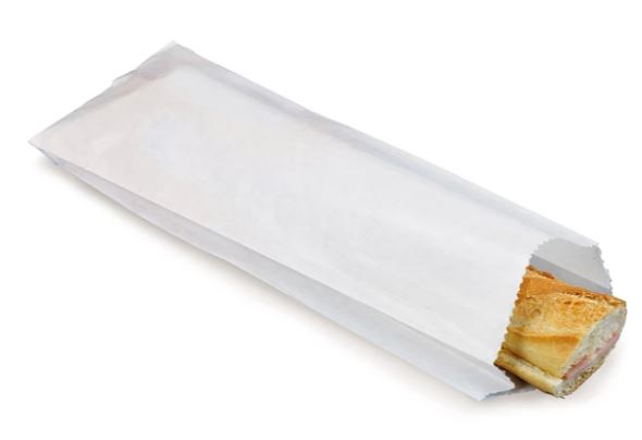 DESTOCKAGE / Sacs sandwich blanc neutre 120+40x340 / 35g/m2 - vendu par 1000