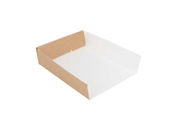 Pelle Carton Alimentaire 12x15x3,5 cm - Barquette Kraft Premium 220g/m² x800