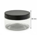 Bocal plastique à couvercle PET 100 ml Ø 69 mm hauteur 39 mm + couvercle réutilisable - carton de 546