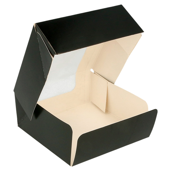 Boite fenêtre 10x10x4cm noir carton - vendu par 400