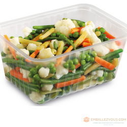 Barquette thermoscellable alphacel chaud plastique transparent 1500 ml vendu par 660 - cl1500tpe