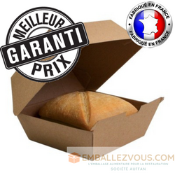 Boîte hamburger 15x14,5x7cm kraft - vendu par 600