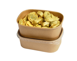 BOÎTE CARTON KRAFT RECTANGULAIRE PLAT CHAUD ou FROID 800ml  - vendu par 300