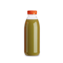 Bouteilles transparentes à bouchon orange pour jus de fruits 500 ml - vendu par 145