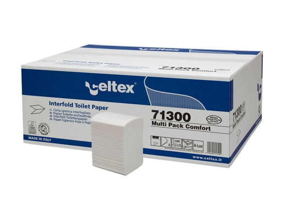 Papier Toilette Feuille à Feuille 11x18cm ECOLABEL 100% cellulose - vendu par 36 colis de 250 feuilles