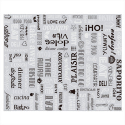 EMBALLAGES BASKET 'PAROLE' 35+20 G/M2 31x38 CM ARGENTE PARCHEMIN + ALUMINIUM - vendu par 1000 unités (Prix unitaire = 0,116 euros)