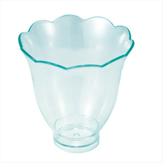MINI VERRES PÉTALE 70 ML Ø 5,8x6,2 CM VERT D'EAU PLASTIQUE PS - vendu par 288 unités