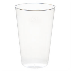 Verres injectés 300 ml ø 7,8x11,8 cm transparent plastique ps - carton de 500 unités