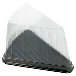300 U. RÉCIPIENTS TRIANGULAIRES POUR GÂTEAUX 12,4x8,75x8,2CM TRANSPARENT  PET - vendu par 1 unités (Prix unitaire = 47 euros)