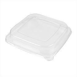 COUVERCLES HAUTS POUR 228.40/41/42 - 226.93/94/95 COMPOSTABLE ET BIODEGRADABLE 18,5x18,5x3 CM TRANSPARENT PET 