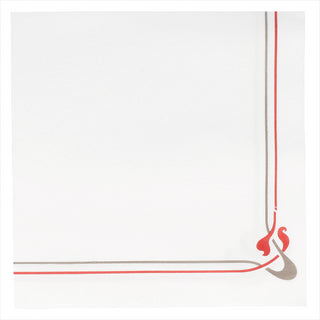 Serviettes ecolabel bordeaux & gris 'double point - maxim' 18g/m² 40x40cm blanc ouate - vendu par 1200 (PU 0,0325€)