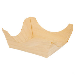 Barquettes en feuille de pin 6x6x2,5 cm naturel bois - vendu par 100 unités (prix unitaire = 0,17 euros)
