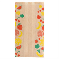 SACHETS PLATS POUR FRUITS 1 KG 32 G/M2 14+9x26 CM NATUREL KRAFT - vendu par 500 unités (Prix unitaire = 0,023 euros)