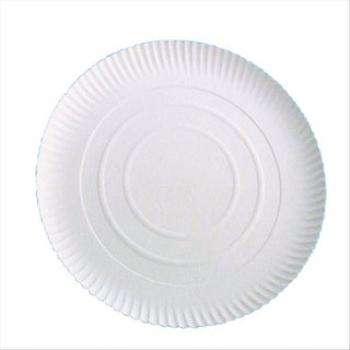 Assiettes pâtisserie en relief ø 30cm blanc carton - vendu par 50 (PU 0,2€)