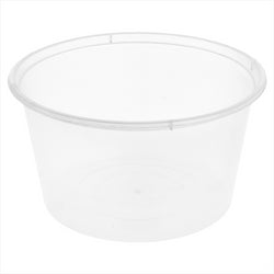 RÉCIPIENTS INJECTÉS MICRO-ONDABLES 475 ML Ø 11,5x6,5 CM TRANSPARENT PLASTIQUE PP