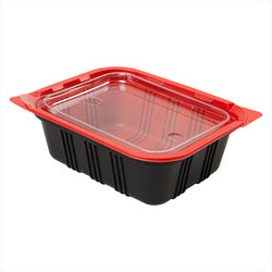 Barquettes micro-ondables repas individuel 15,3x12x5,1 cm noir plastique pp - vendu par 400 unités (prix unitaire = 0,3 euros)