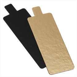 Cartons pâtisserie deux faces 950g/m² 4,5x13cm or/noir carton - vendu par 250 (PU 0,085€)