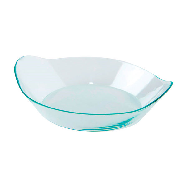 MISE EN BOUCHE "ELLIPTIQUE" 8x2 CM VERT D'EAU PLASTIQUE PS - vendu par 1000 unités