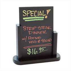 PANNEAU / ARDOISE DE TABLE 10,2x15,2 CM NOIR BOIS - vendu par 1 unités (Prix unitaire = 6 euros)