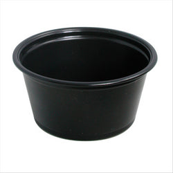 PETITS POTS MICRO-ONDABLES 60 ML Ø6,2x3,2 CM NOIR  PP - vendu par 2500 unités (Prix unitaire = 0,022 euros)