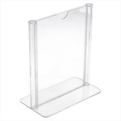 PORTE MENUS DE TABLE DIN-A7 7,4x10,5 CM TRANSPARENT PLASTIQUE PS - vendu par 1 unités (Prix unitaire = 1 euros)