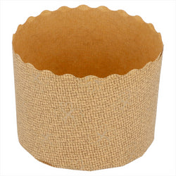 MOULES CUISSON PANETTONE Ø 6x4,5 CM MARRON CELLULOSE - vendu par 2000 unités (Prix unitaire = 0,11 euros)