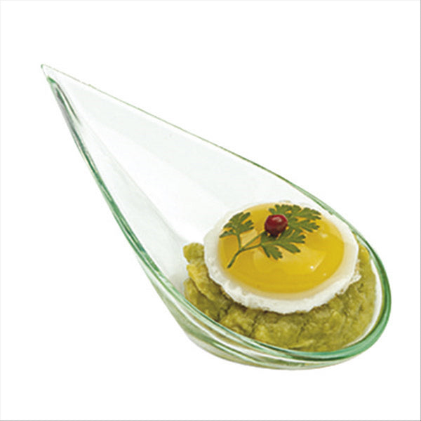 CUILLÈRES TAPAS 'GOUTTE' 10x5 CM VERT D'EAU PLASTIQUE PS - vendu par 2000 unités