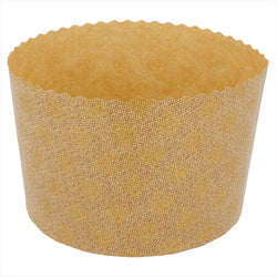 MOULES CUISSON PANETTONE Ø 13,4x9,5 CM MARRON CELLULOSE - vendu par 660 unités (Prix unitaire = 0,26 euros)