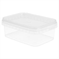 Récipients inviolables + couvercles 280 ml 12x8,8x4,2 cm transparent plastique pp - vendu par 384 unités (prix unitaire = 0,32 euros)