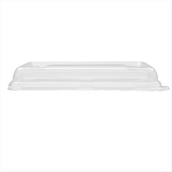 Couvercles hauts pour références 221.36-221.37 compostable et biodegradable 18,8x12,8x2,5 cm transparent  PET - vendu par 600 (PU 0,18€)