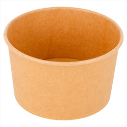 POTS À GLACES 240 ML 250 + 18 PE G/M2 Ø9,4x5,5 CM MARRON CARTON