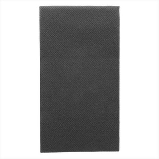 Serviettes pliage 1/8 55g/m² 40x40cm noir airlaid style tissu - vendu par 750 (PU 0,12€)