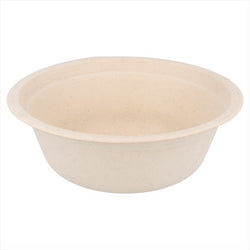 Bol rond compostable et biodegradable 500 ml ø 15,5x5,4 cm naturel canne à sucre - vendu par 600 (PU 0,13€)