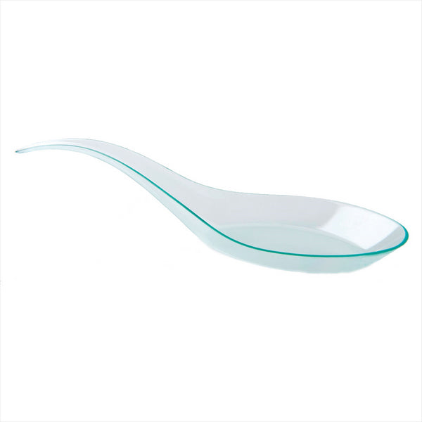 CUILLÈRES 'HONG KONG' 12x3,2 CM VERT D'EAU PLASTIQUE PS - vendu par 2000 unités