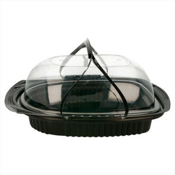 Grands récipients poulet 22x16,5x11,2 cm noir plastique pp - vendu par 150 unités (prix unitaire = 0,98 euros)